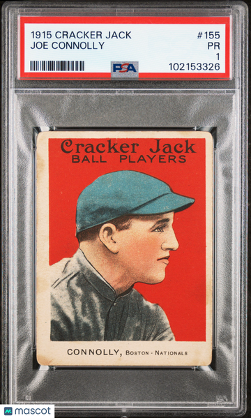 1915 Cracker Jack Joe Connolly #155 PSA 1