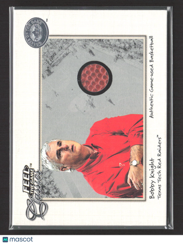 2001 Fleer Greats of the Game Feel the Game Classics Bobby Knight Authentic Game-Used Basketball