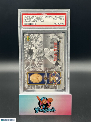 2002 2001 Upper Deck Mickey Mantle #ALBMM Game Used Bat PSA 8