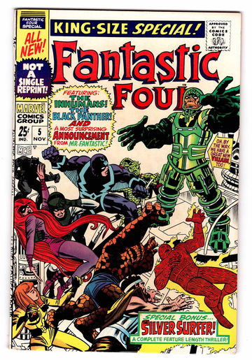FANTASTIC FOUR KING-SIZE SPECIAL #5 1967 1st PSYCHO-MAN * 1st SOLO SILVER SURFER