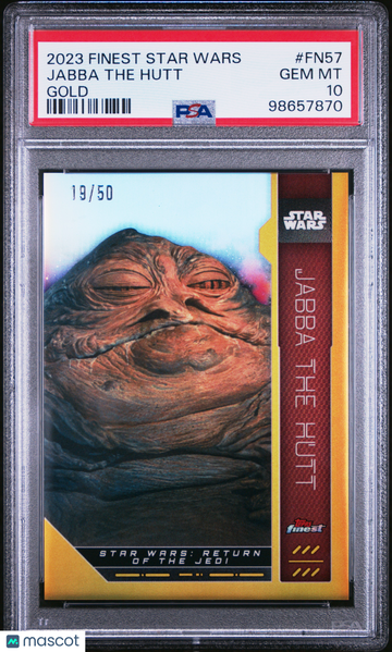 2023 Topps Finest Star Wars Jabba The Hutt #FN57 PSA 10
