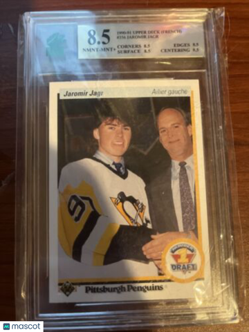 1990-91 Upper Deck French Jaromir Jagr Rookie MNT 8.5