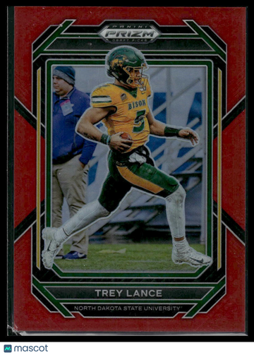 2023 Panini Prizm Draft Picks Trey Lance #97 Prizms Red SN
