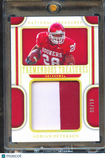 2023 Panini National Treasures Collegiate Tremendous Treasures Adrian Peterson #TRT-ADP /10 Patch Memorabilia