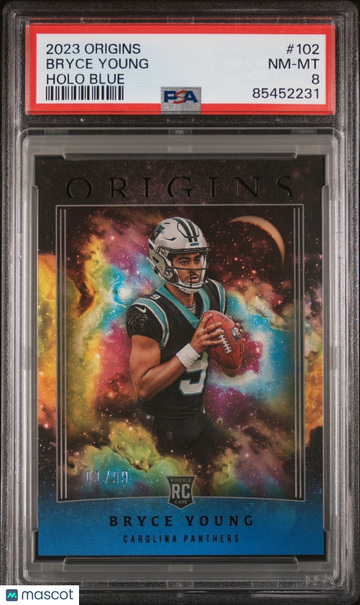 2023 Origins Bryce Young #102 Holo Blue Rookie PSA 8