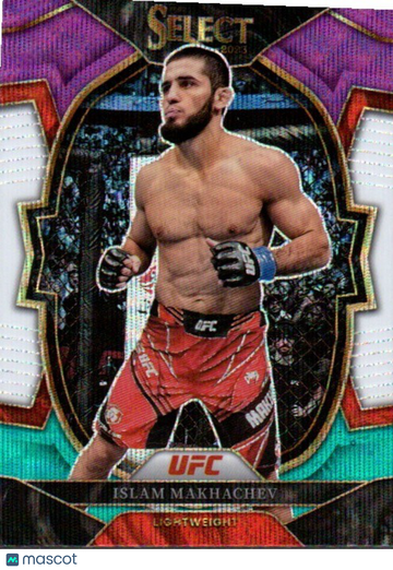 2023 Panini Select UFC Islam Makhachev #94 Tri-Color Prizms