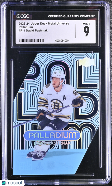 2023-24 Upper Deck Metal Universe David Pastrnak #P-1 Insert Palladium CGC 9