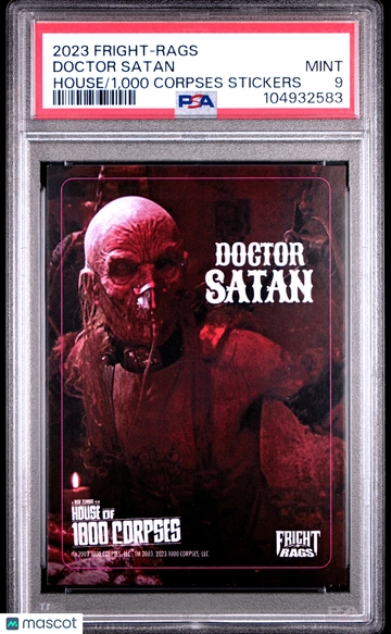 2023 Fright-Rags House Of 1,000 Corpses Stickers Doctor Satan PSA 9