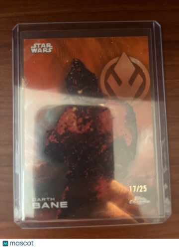 2025 Topps Chrome Star Wars Darth Bane 03/25 Orange Pulsar Refractor #113