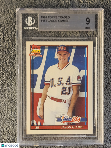 1991 Topps Traded Jason Giambi #45T Rookie RC BGS 9