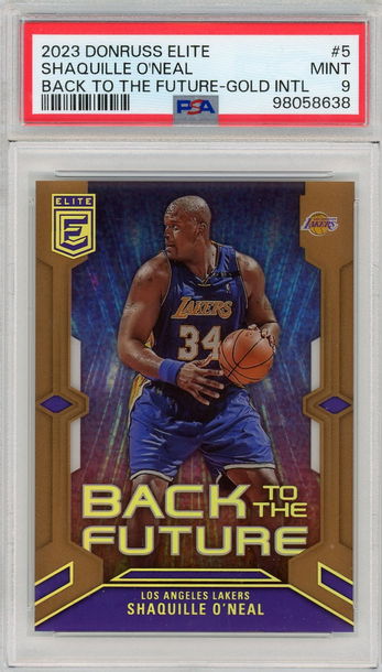 2023 Donruss Elite Gold Shaquille O'Neal #5 /10 PSA 9