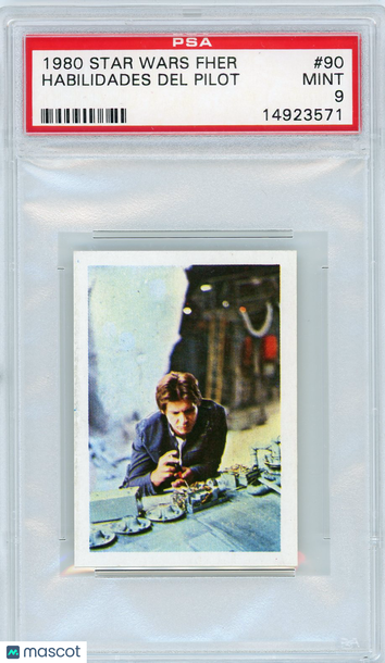 1980 Star Wars Fher Habilidades del Pilot #90 PSA 9