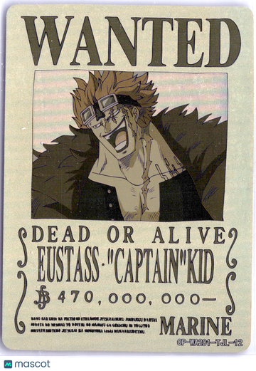 Eustass Kid Holo Wanted poster design