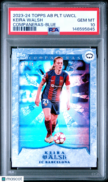 2023-24 Topps Aitana Bonmati Platinum Curated Set Keira Walsh Companeras Blue /49 PSA 10