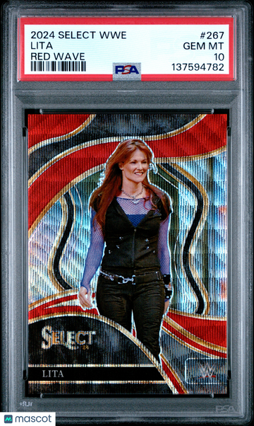 2024 Panini Select WWE Lita #267 Red Wave /99 PSA 10