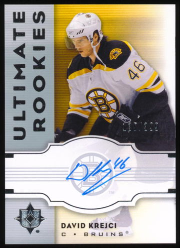 2007-08 Ultimate Collection #142 David Krejci Auto Rookie /399