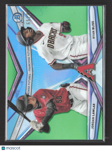 2021 Bowman Chrome Franchise Futures Jordan Lawlar Ryan Bliss #FF-6 Green Refractor 65/89