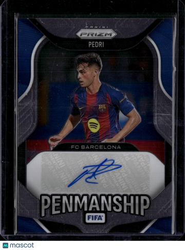 2025 Panini Prizm FIFA Soccer Penmanship Pedri #P-P Blue