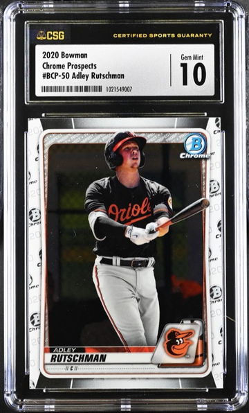 2020 Bowman Chrome Prospects Adley Rutschman BCP-50 CSG 10 GEM MINT