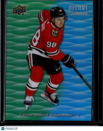 2024 Upper Deck Allure Color Flow Connor Bedard #CF-16 Green-Blue