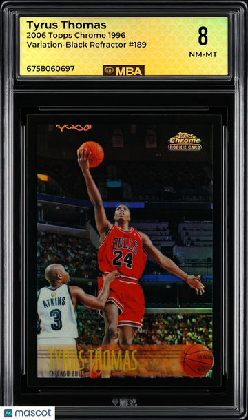 2006 Topps Chrome Tyrus Thomas #189 1996 Variation-Black Refractor MBA 8