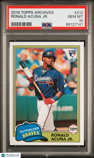 2018 Topps Archives Ronald Acuna JR. #212 PSA 10