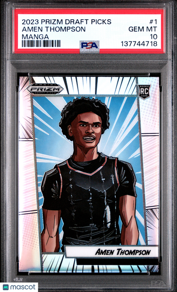 2023 Panini Prizm Draft Picks Manga Amen Thompson #1 PSA 10