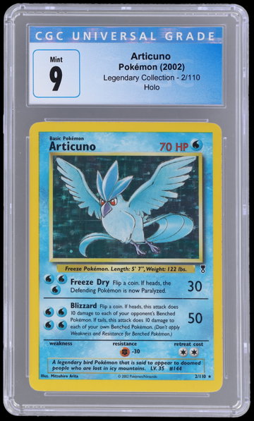2002 Pokemon Legendary Collection Articuno Holo CGC 9