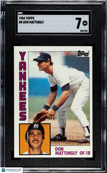 1984 Topps Don Mattingly #8 Rookie Base Set SGC 7