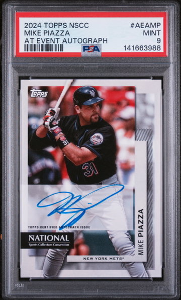 2024 Topps National Sports Collectors Convention At Event Autographs Mike Piazza #AEAMP PSA 9