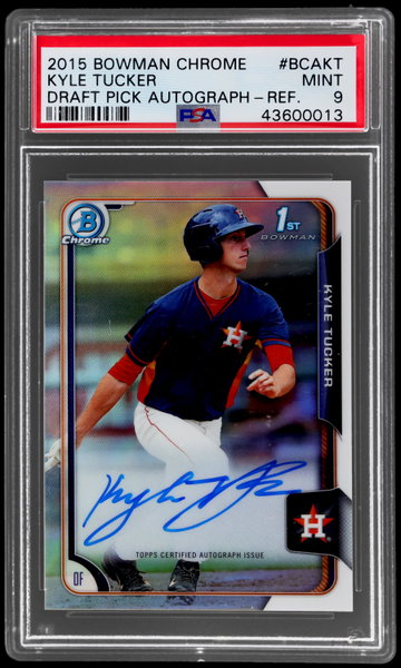 2015 Bowman Draft Kyle Tucker Chrome Autograph Refractor PSA 9