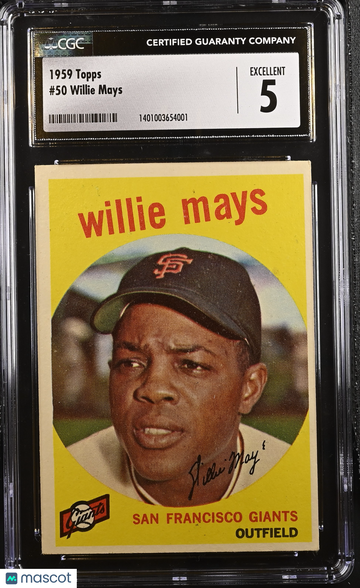 1959 Topps Willie Mays #50 CGC 5