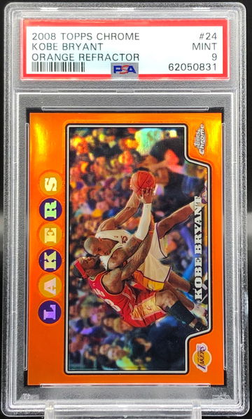 2008 Topps Chrome Orange refractor Kobe LeBron /499 