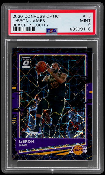 2020 Donruss Optic Lebron James Black Velocity PSA 9