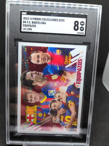 2013 Panini Colecciones Equipazos #4 Barcelona Messi Neymar Iniesta Xavi SGC 8