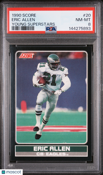 1990 Score Young Superstars Eric Allen #20 PSA 8