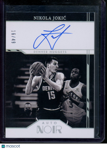 2021-22 Panini Noir Nikola Jokić #ANB-NJK Auto /49