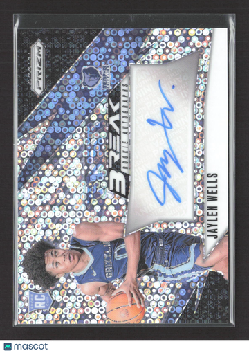 2024 Panini Prizm Fast Break Jaylen Wells #FBR-JWG Disco Auto