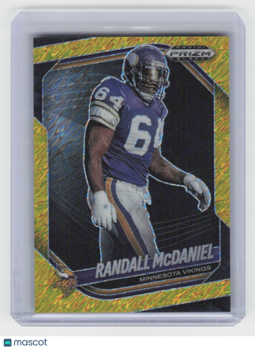 2025 Panini Prizm Black Randall McDaniel #91 Prizms Gold Shimmer FOTL /10 SN