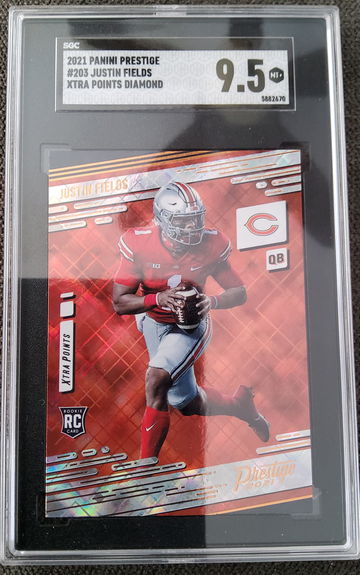2021 Panini Prestige #203 Justin Fields Xtra Points Diamond SGC 9.5