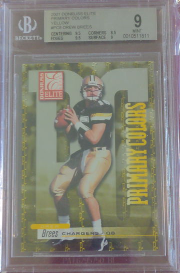 2001 Donruss Elite Primary Colors Yellow 12/25 Drew Brees