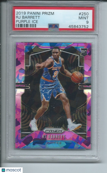 2019 Panini Prizm RJ Barrett #250 Purple Ice PSA 9