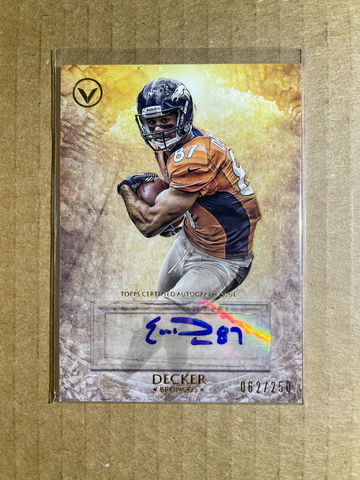 Eric Decker 2012 topps valor autograph /250