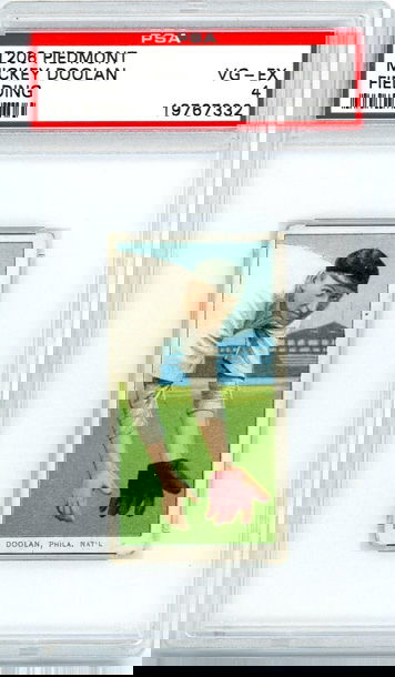 1909 T206 Piedmont Mickey Doolan Fielding PSA 4 P1316