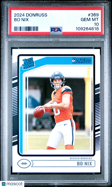 2024 Panini Donruss Bo Nix #369 PSA 10