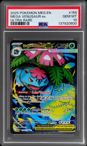 2025 Pokemon Mega Evolution M Venusaur EX Ultra Rare PSA 10
