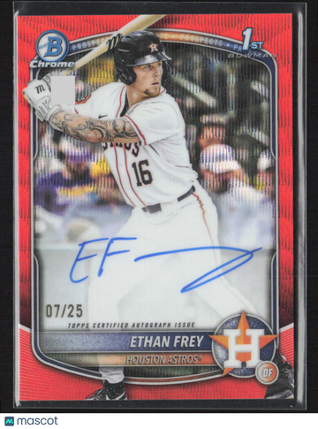 2025 Bowman Chrome Ethan Frey #CPA-EF Red Wave Refractor /25