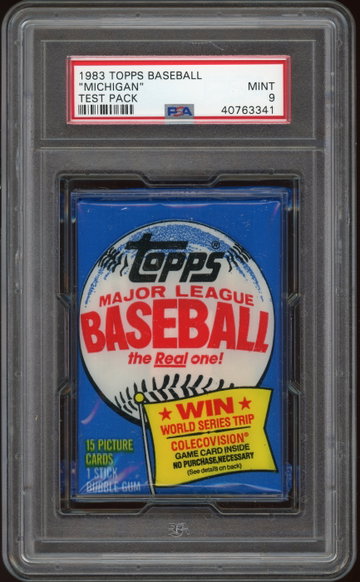 1983 Topps Baseball Michigan Test Pack PSA 9