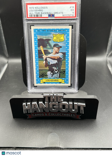 1972 Kellogg's All-Time Baseball Greats Lou Gehrig #13