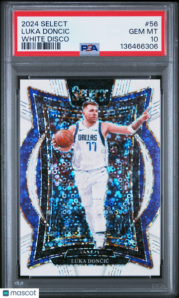 2024 Panini Select Luka Doncic #56 White Disco PSA 10